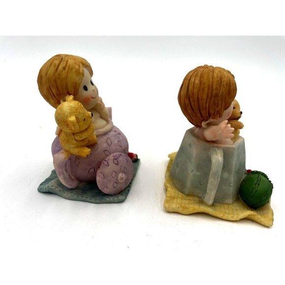 Baby Figurines In Teapots Teapot Blankies Teddy Bears - Picture 4 of 5
